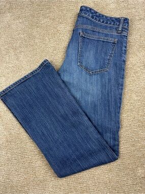 Y2K Gap Curvy Low Rise Bootcut Flare Jeans Blue Denim Cyber Grunge Punk 10 Long